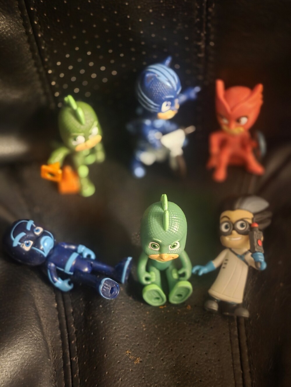 PJ Mask Action Figure Lot: Gecko, Romeo, Owlette, Night Ninja